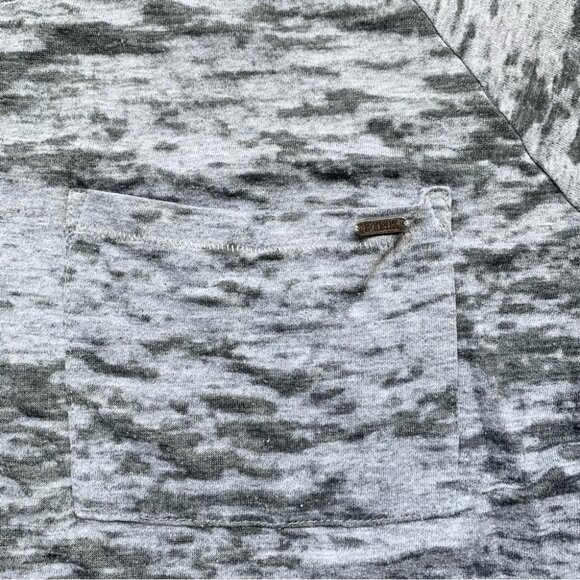 PINK Victoria's Secret Grey Burnout Long Sleeve Top T-shirt Size Small - Picture 10 of 14